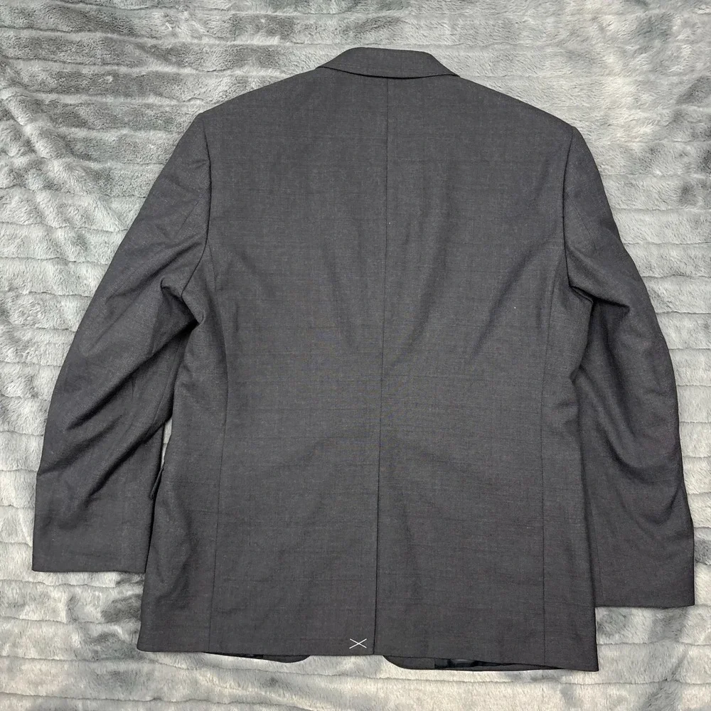 Saddlebred Suit Separate Blazer Mens 42S Dark Gray Two Button Notch Lapel 8721